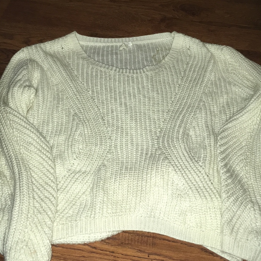 White oversized sweater